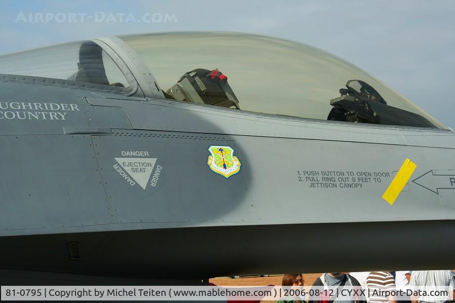 81-0795, 1981 General Dynamics F-16A/ADF Fighting Falcon C/N 61-476, 178th Fighter Squadron / 119th Fighter Wing , North Dakota ANG