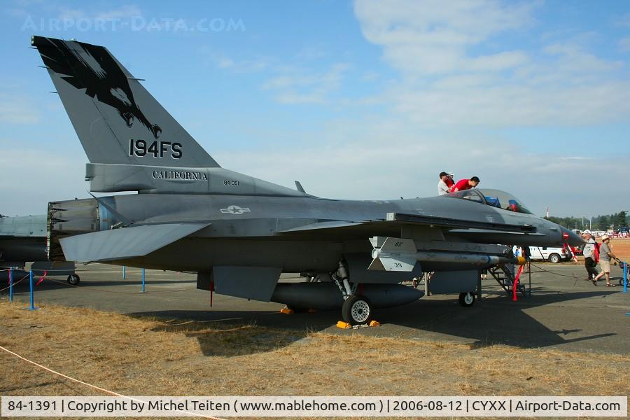 84-1391, 1984 General Dynamics F-16C Fighting Falcon C/N 5C-173, 194th Fighter Squadron / 144th Fighter Wing California Air National Guard