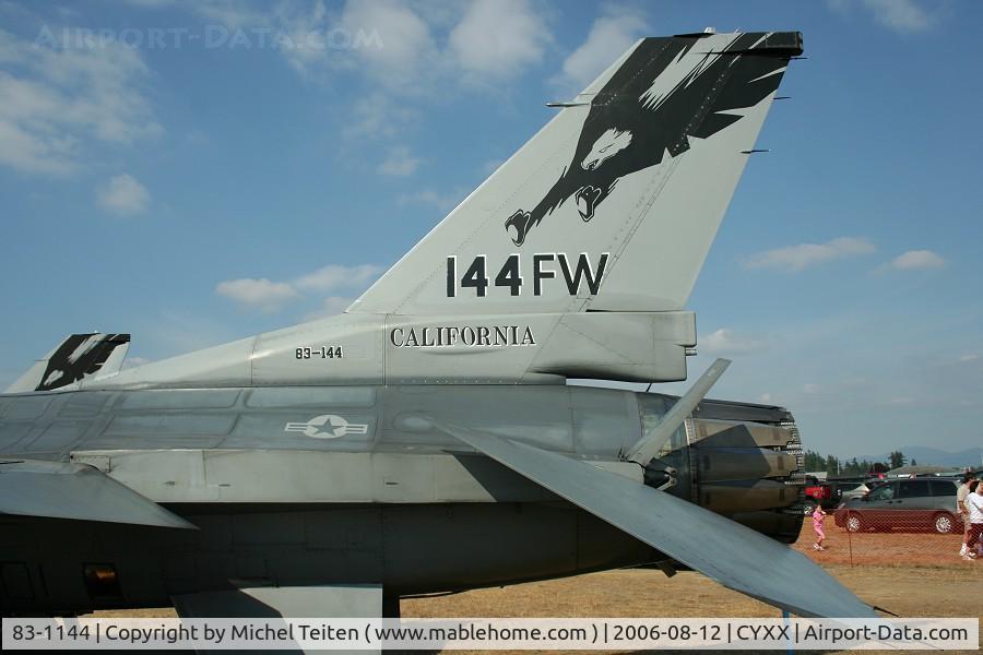 83-1144, 1983 General Dynamics F-16C Fighting Falcon C/N 5C-27, 194th Fighter Squadron / 144th Fighter Wing California Air National Guard