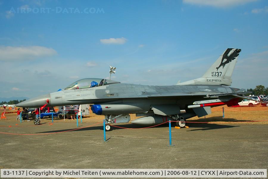 83-1137, 1983 General Dynamics F-16C Fighting Falcon C/N 5C-20, 194th Fighter Squadron / 144th Fighter Wing California Air National Guard