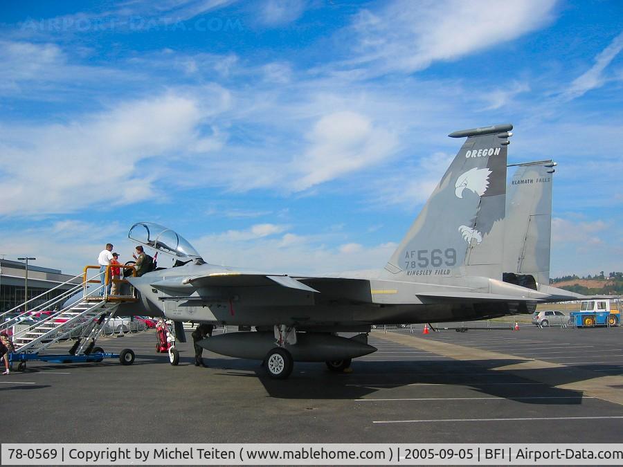 78-0569, 1978 McDonnell Douglas F-15D Eagle C/N 0502/D009, 114th Fighter Squadron / 173rd Fighter Wing , Oregon ANG