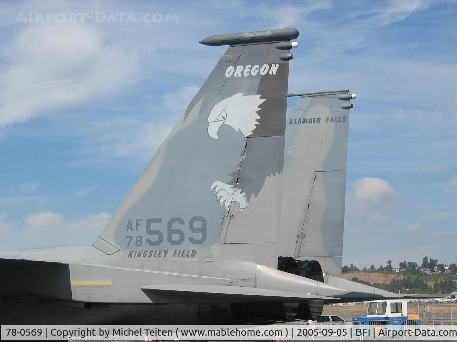 78-0569, 1978 McDonnell Douglas F-15D Eagle C/N 0502/D009, 114th Fighter Squadron / 173rd Fighter Wing , Oregon ANG