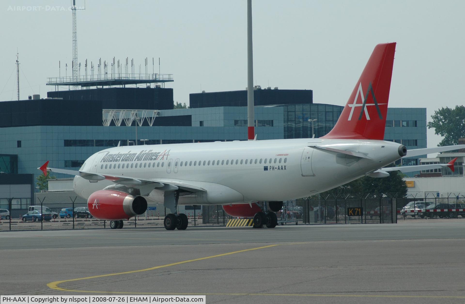 PH-AAX, 1993 Airbus A320-231 C/N 430, First A320 of Amsterdam Airlines parked for a few weeks at Schiphol East.