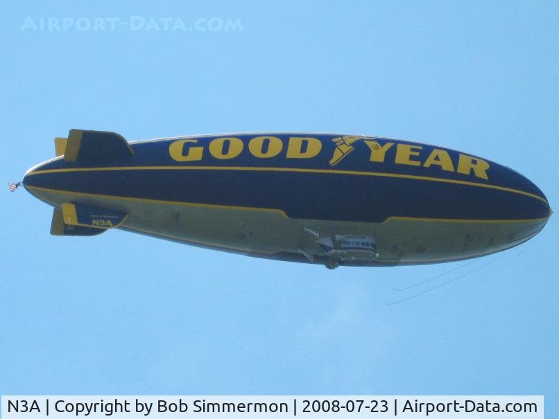 N3A, 1976 Goodyear GZ-20A C/N 4118, I heard something and looked out the back door of my home in La Rue, Ohio.  Probably enroute to Indianapolis.