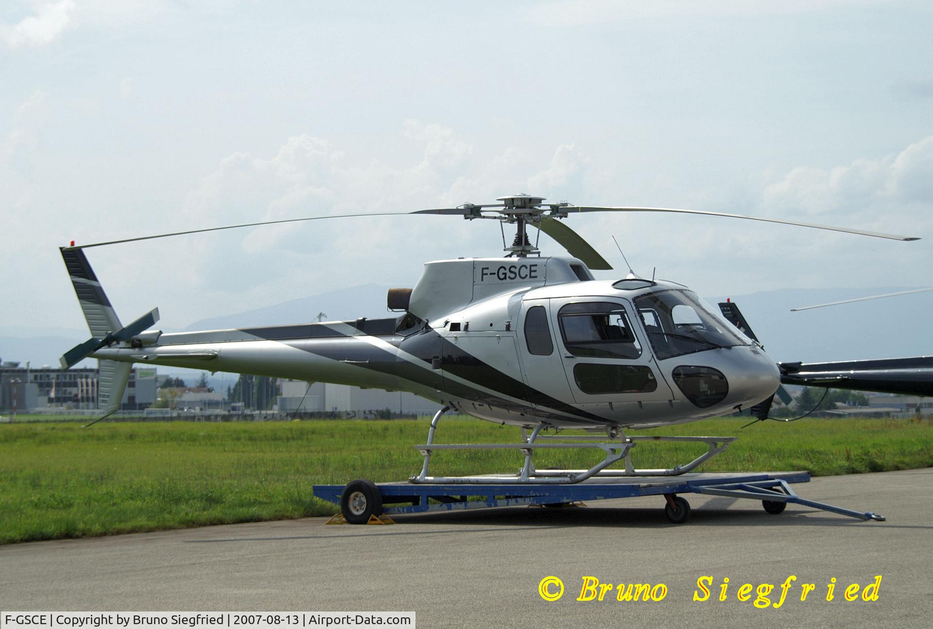 F-GSCE, Aerospatiale AS-350BA Ecureuil C/N 9009, Annemasse LFLI