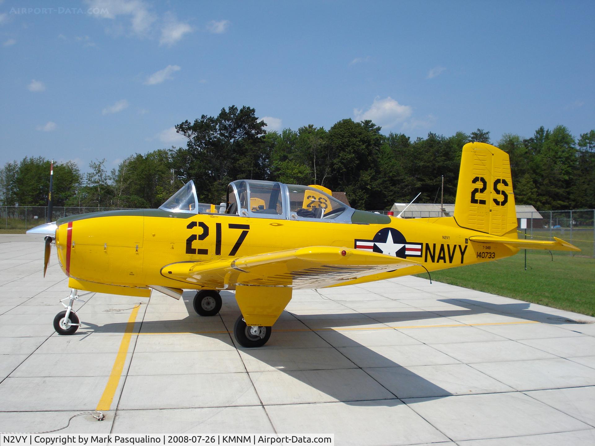N2VY, 1955 Beech D-45 (T-34B) Mentor C/N BG-67, Beech T-34B