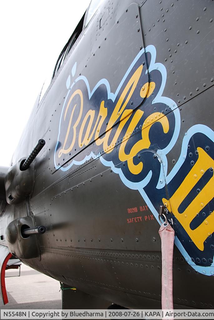 N5548N, 1943 North American B-25H Mitchell C/N 98-21107, Up close on the Starboard side.