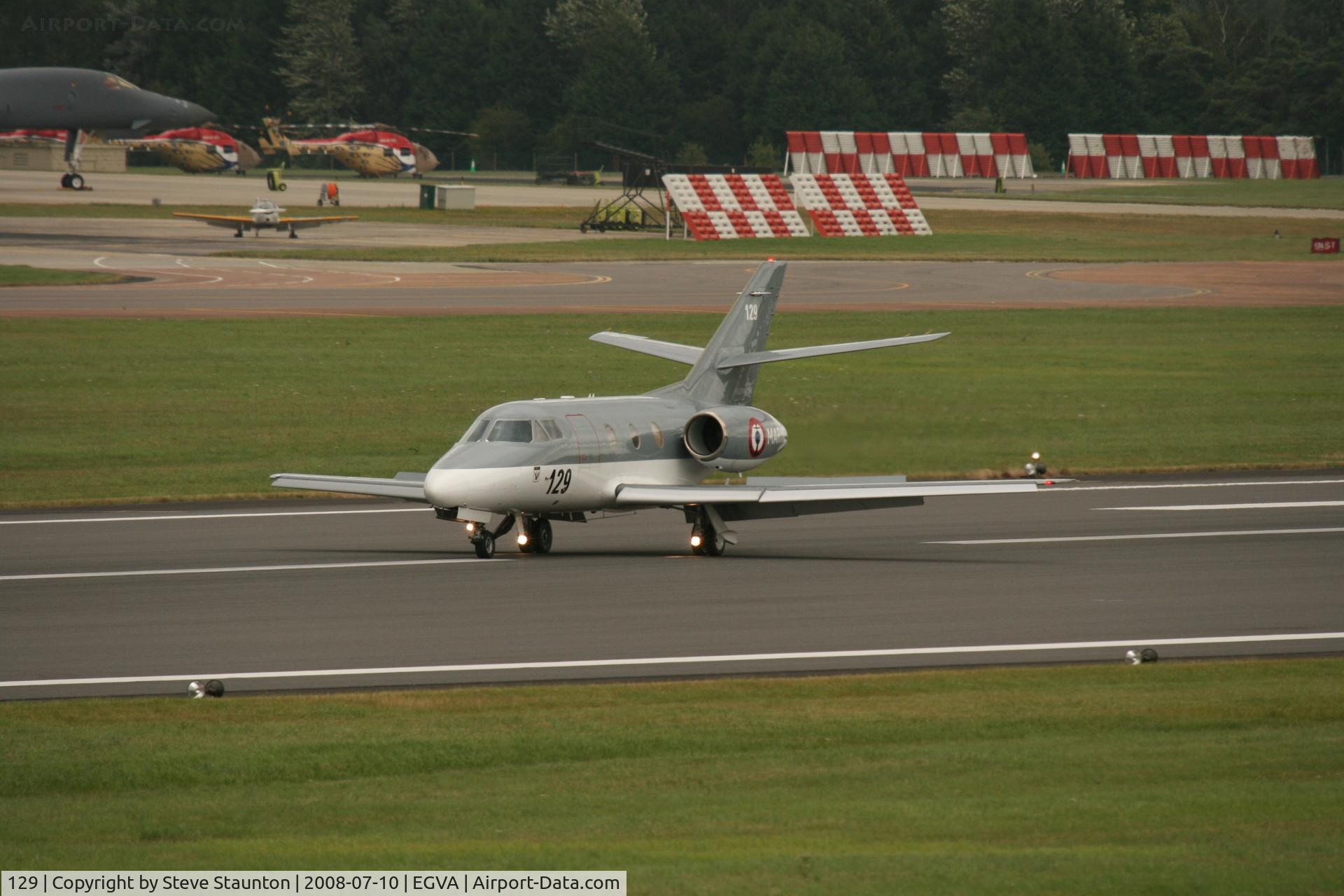 129, 1978 Dassault Falcon 10MER C/N 129, Taken at the Royal International Air Tattoo 2008 during arrivals and departures (show days cancelled due to bad weather)