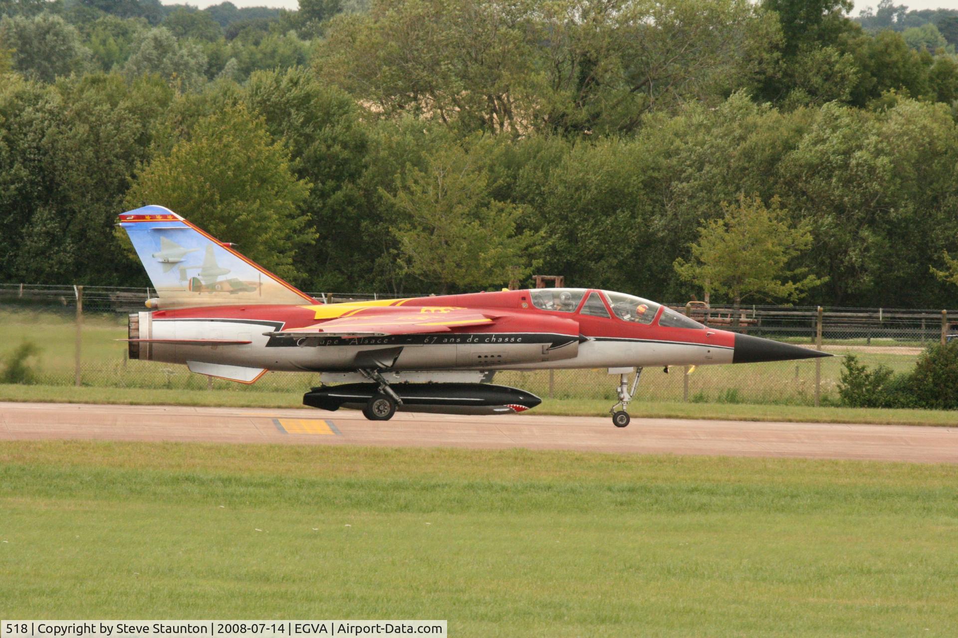 518, Dassault Mirage F.1B C/N 518, Taken at the Royal International Air Tattoo 2008 during arrivals and departures (show days cancelled due to bad weather)
