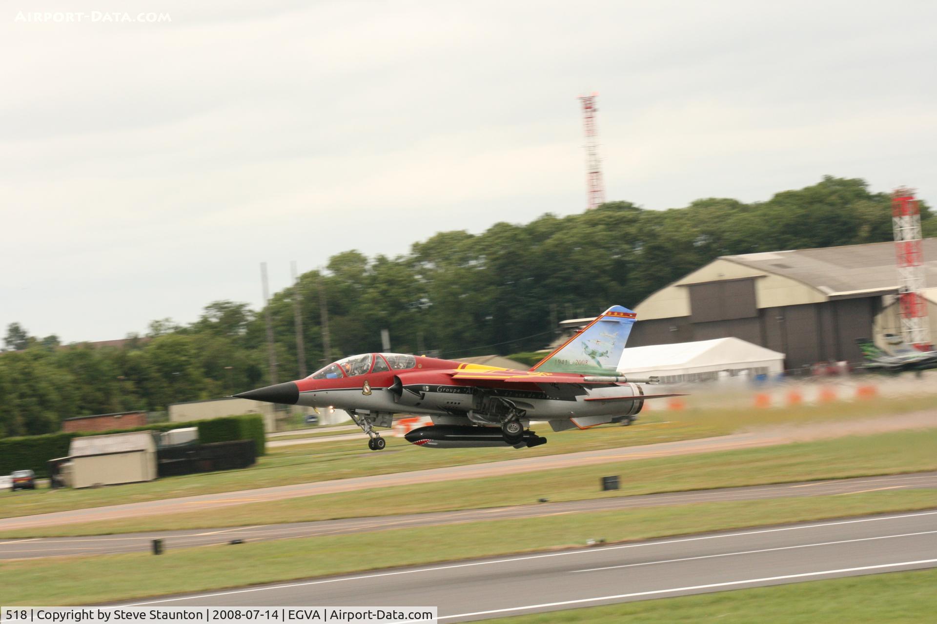 518, Dassault Mirage F.1B C/N 518, Taken at the Royal International Air Tattoo 2008 during arrivals and departures (show days cancelled due to bad weather)