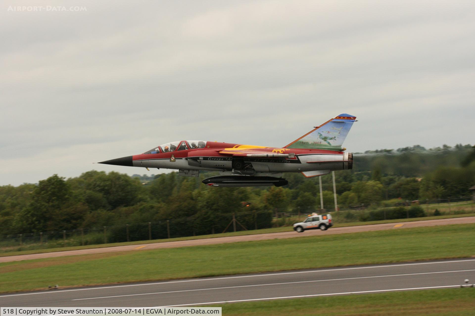 518, Dassault Mirage F.1B C/N 518, Taken at the Royal International Air Tattoo 2008 during arrivals and departures (show days cancelled due to bad weather)