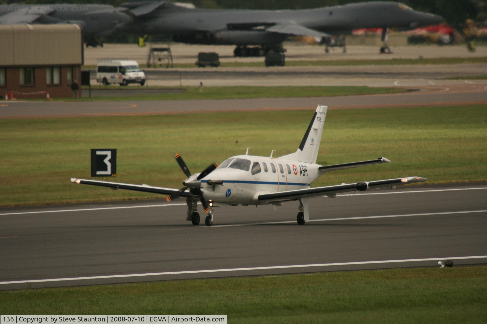 136, 2008 Socata TBM-700B C/N 136, Taken at the Royal International Air Tattoo 2008 during arrivals and departures (show days cancelled due to bad weather)