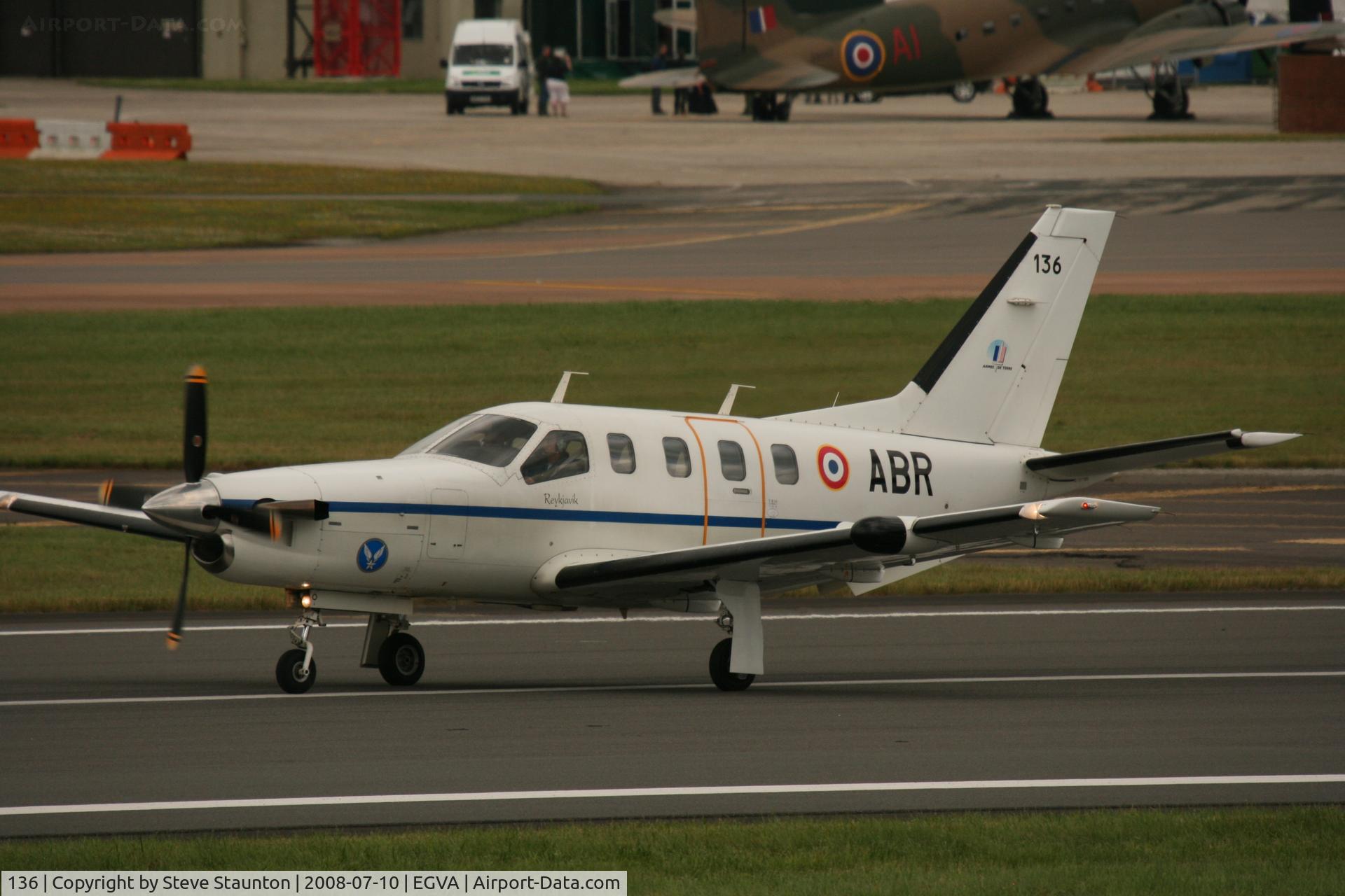 136, 2008 Socata TBM-700B C/N 136, Taken at the Royal International Air Tattoo 2008 during arrivals and departures (show days cancelled due to bad weather)