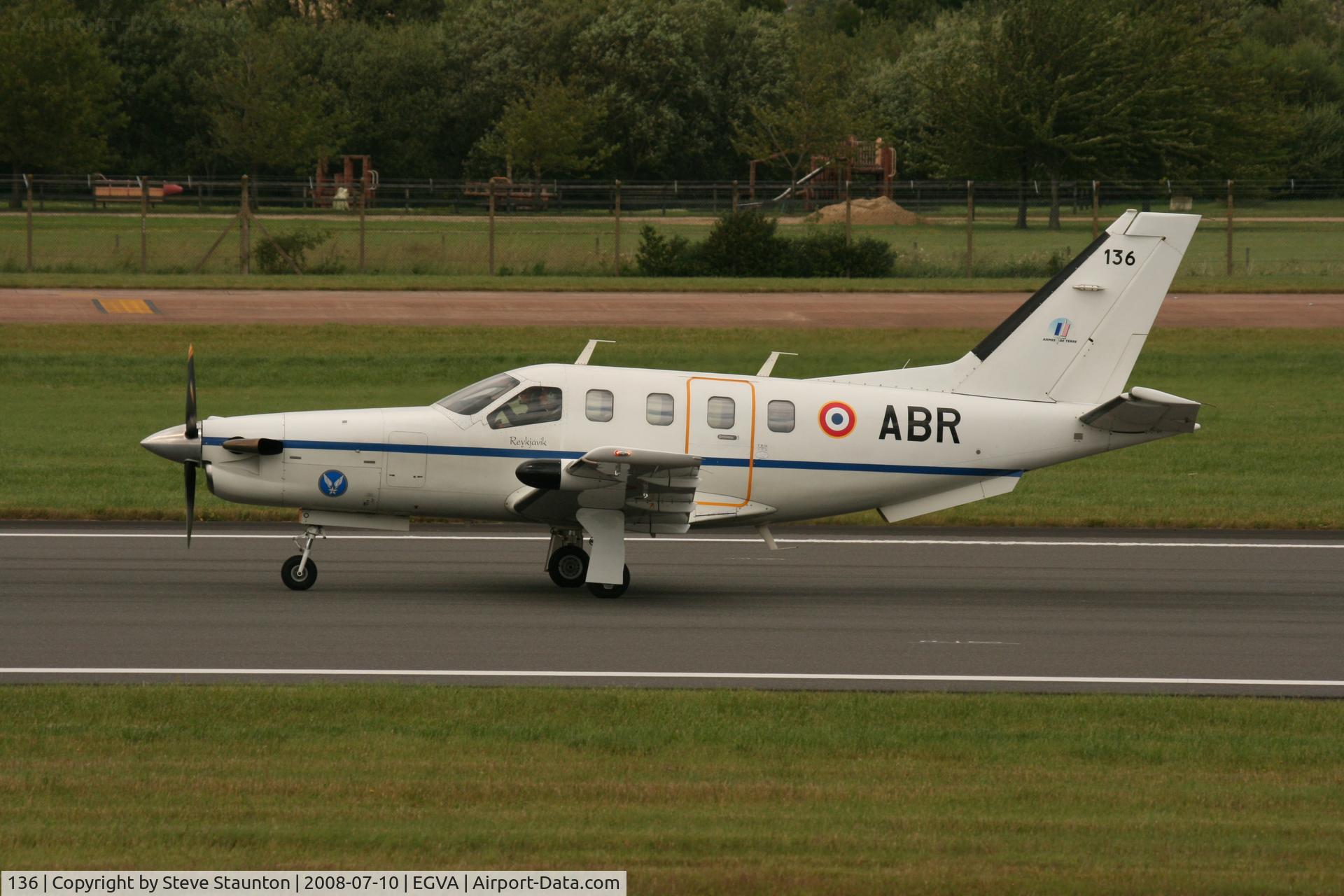 136, 2008 Socata TBM-700B C/N 136, Taken at the Royal International Air Tattoo 2008 during arrivals and departures (show days cancelled due to bad weather)