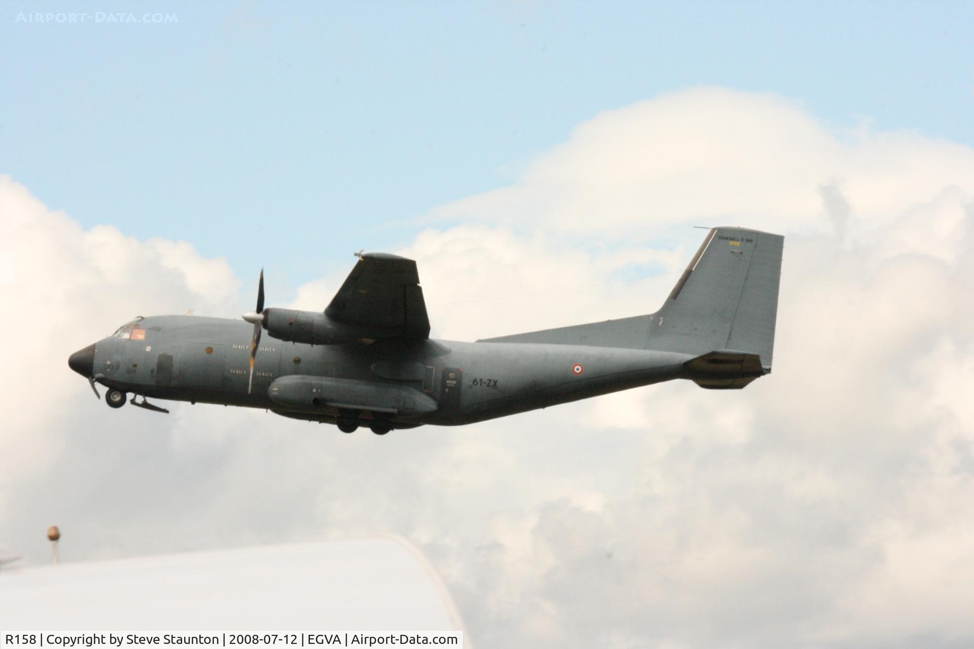 R158, Transall C-160R C/N 158, Taken at the Royal International Air Tattoo 2008 during arrivals and departures (show days cancelled due to bad weather)