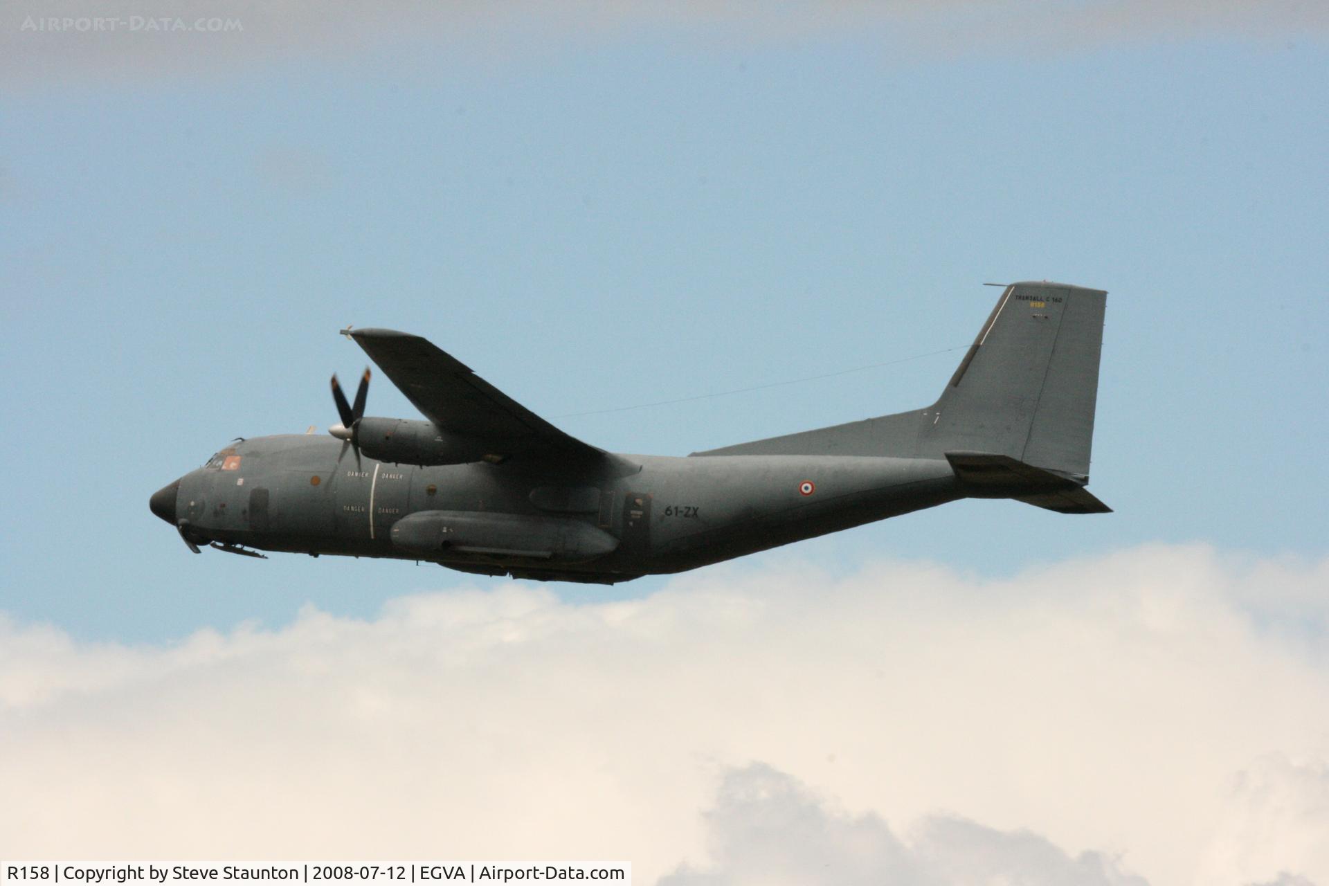 R158, Transall C-160R C/N 158, Taken at the Royal International Air Tattoo 2008 during arrivals and departures (show days cancelled due to bad weather)