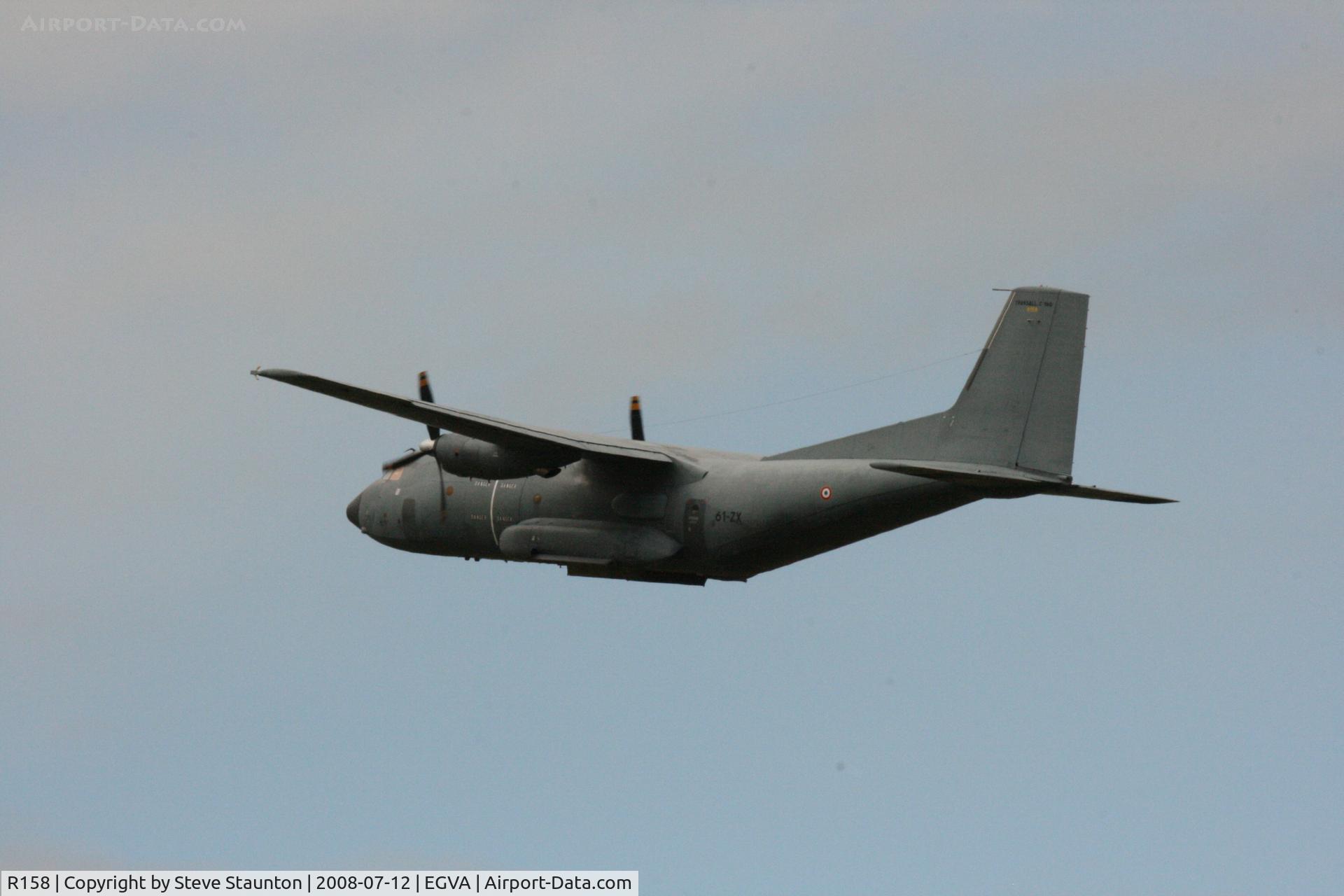 R158, Transall C-160R C/N 158, Taken at the Royal International Air Tattoo 2008 during arrivals and departures (show days cancelled due to bad weather)