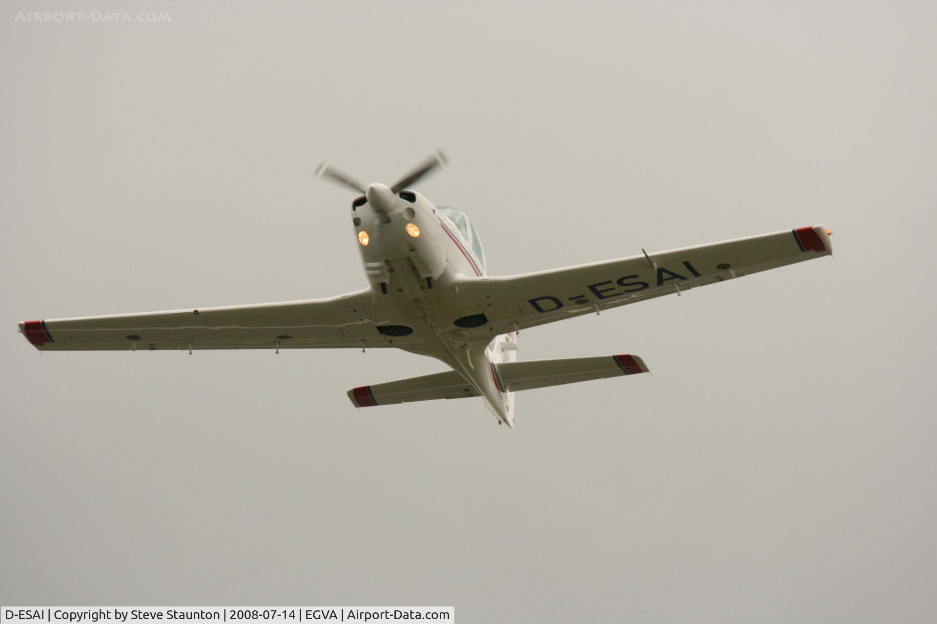 D-ESAI, Grob G-120A C/N 85025, Taken at the Royal International Air Tattoo 2008 during arrivals and departures (show days cancelled due to bad weather)