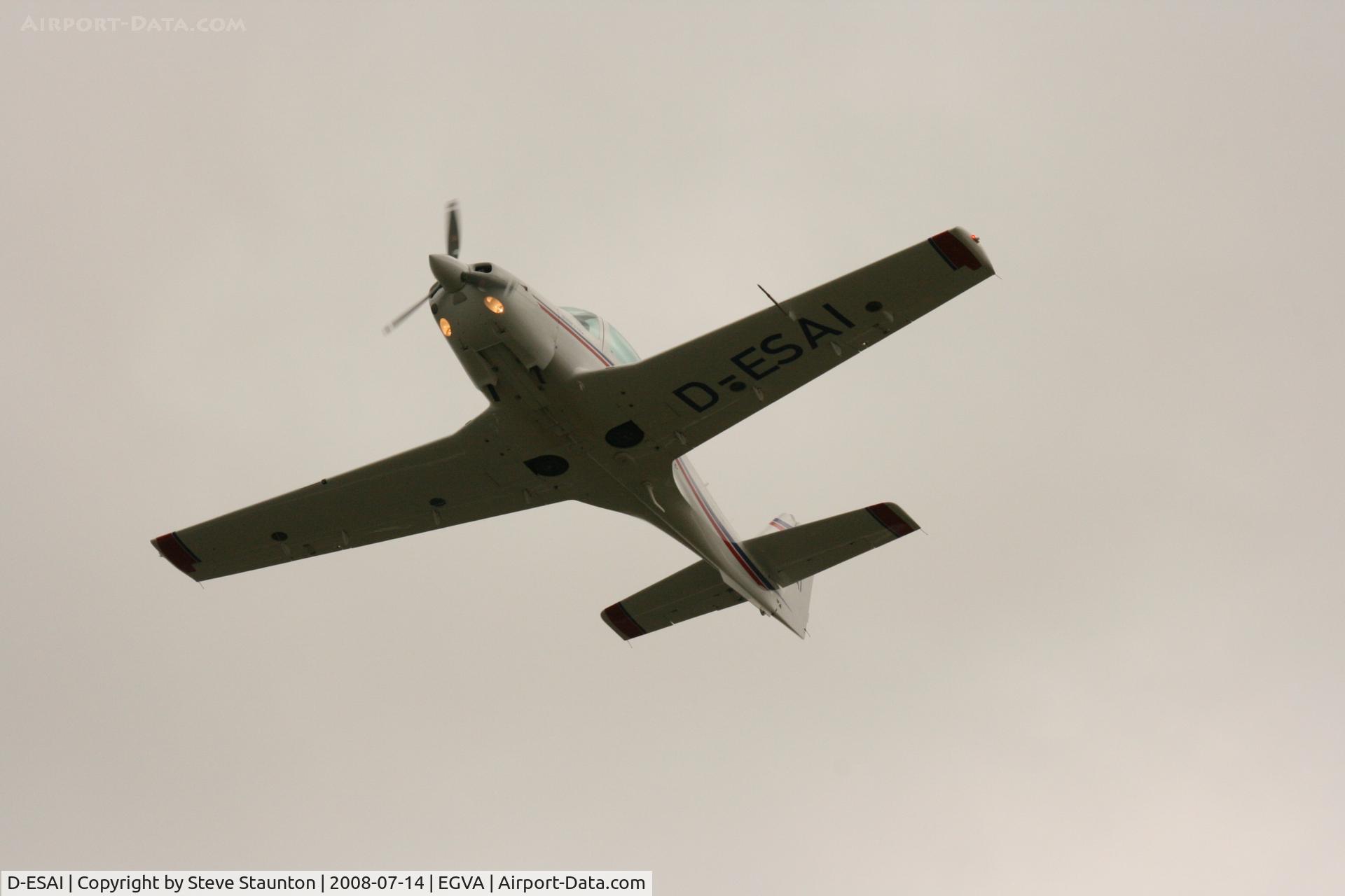 D-ESAI, Grob G-120A C/N 85025, Taken at the Royal International Air Tattoo 2008 during arrivals and departures (show days cancelled due to bad weather)