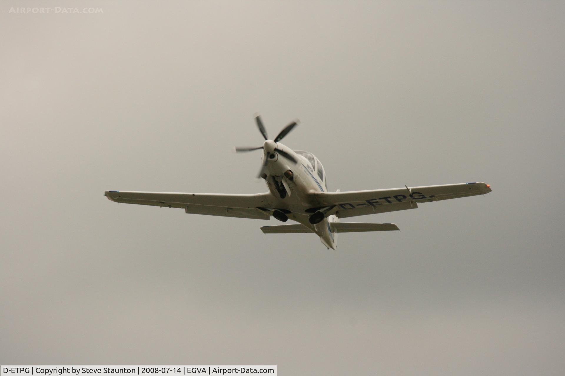 D-ETPG, Grob G-140TP C/N 86000, Taken at the Royal International Air Tattoo 2008 during arrivals and departures (show days cancelled due to bad weather)