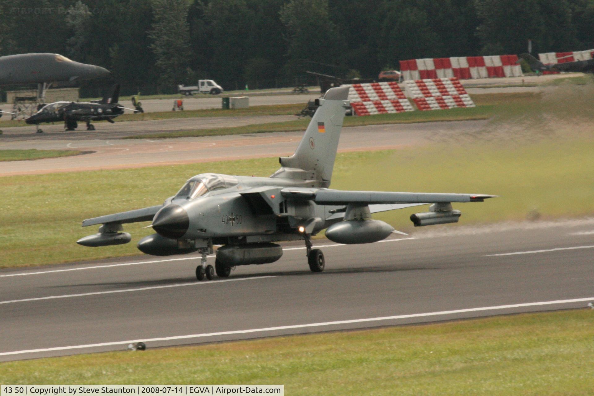 43 50, Panavia Tornado IDS C/N 135/GS024/4050, Taken at the Royal International Air Tattoo 2008 during arrivals and departures (show days cancelled due to bad weather)