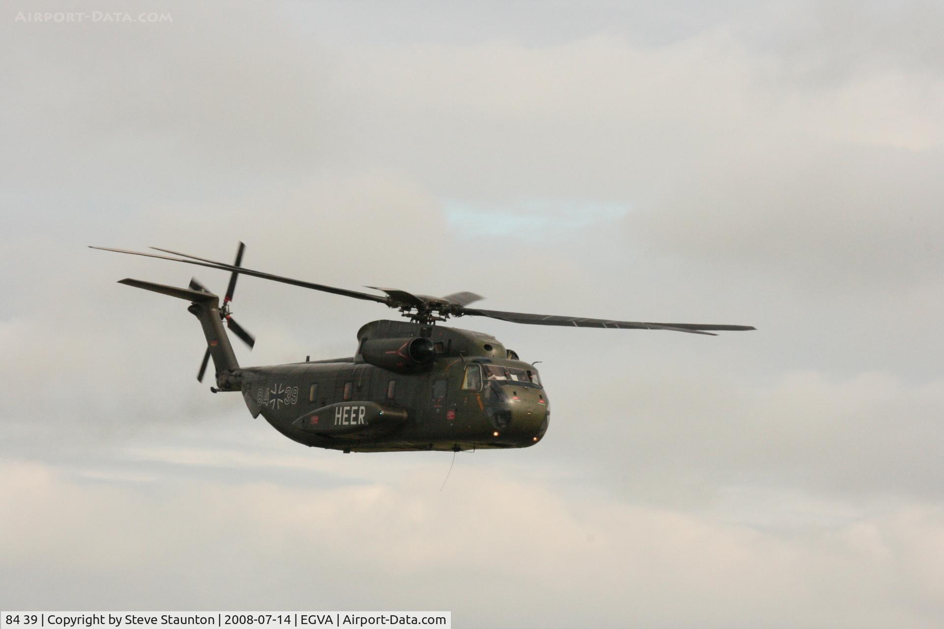 84 39, Sikorsky (VFW-Fokker) CH-53G C/N V65-037, Taken at the Royal International Air Tattoo 2008 during arrivals and departures (show days cancelled due to bad weather)