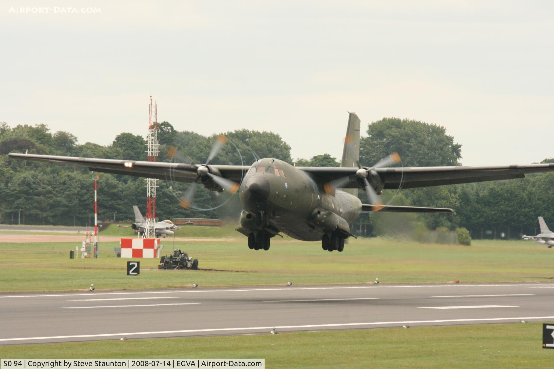 50 94, Transall C-160D C/N D131, Taken at the Royal International Air Tattoo 2008 during arrivals and departures (show days cancelled due to bad weather)
