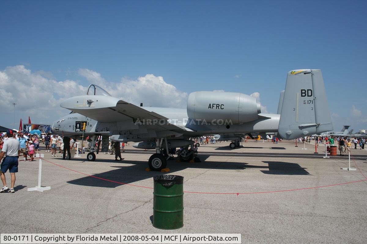 80-0171, 1980 Fairchild Republic A-10A Thunderbolt II C/N A10-0521, A-10 Thunderbolt (Warthog)