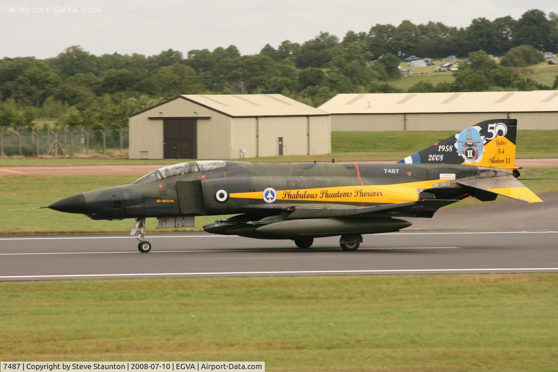 7487, McDonnell Douglas RF-4E Phantom II C/N 4101, Taken at the Royal International Air Tattoo 2008 during arrivals and departures (show days cancelled due to bad weather)