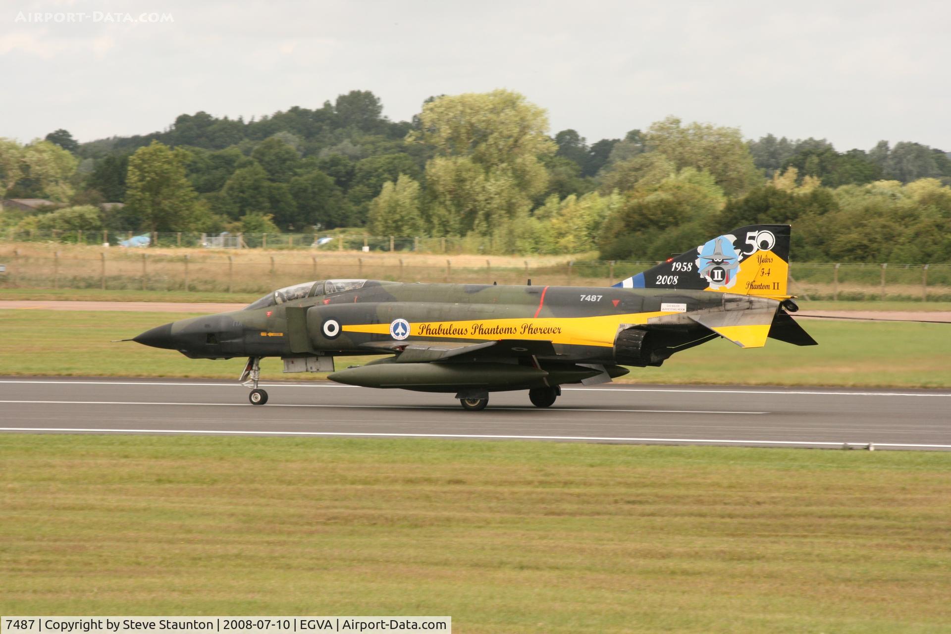 7487, McDonnell Douglas RF-4E Phantom II C/N 4101, Taken at the Royal International Air Tattoo 2008 during arrivals and departures (show days cancelled due to bad weather)
