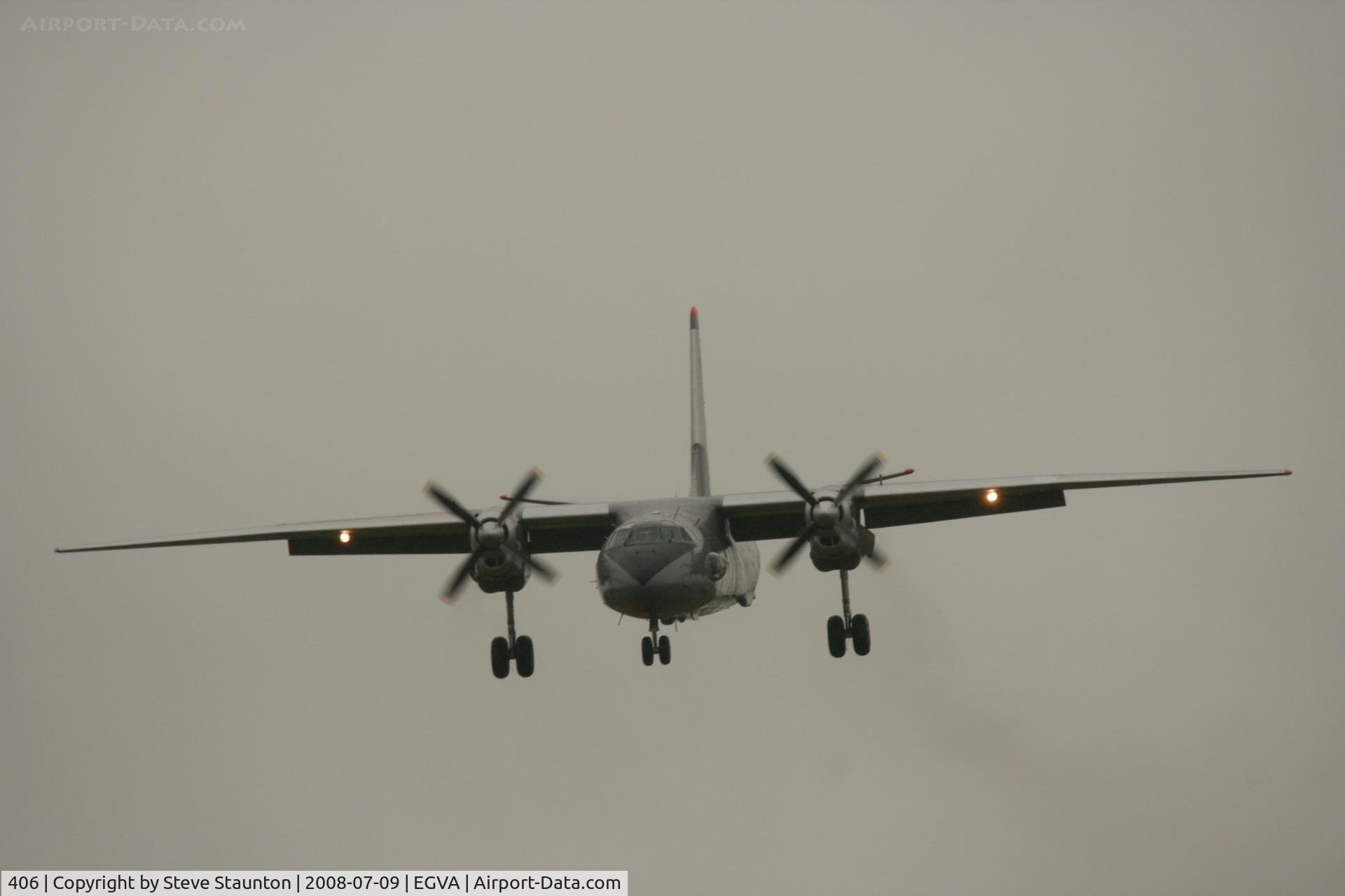 406, 1975 Antonov An-26 C/N 3767, Taken at the Royal International Air Tattoo 2008 during arrivals and departures (show days cancelled due to bad weather)