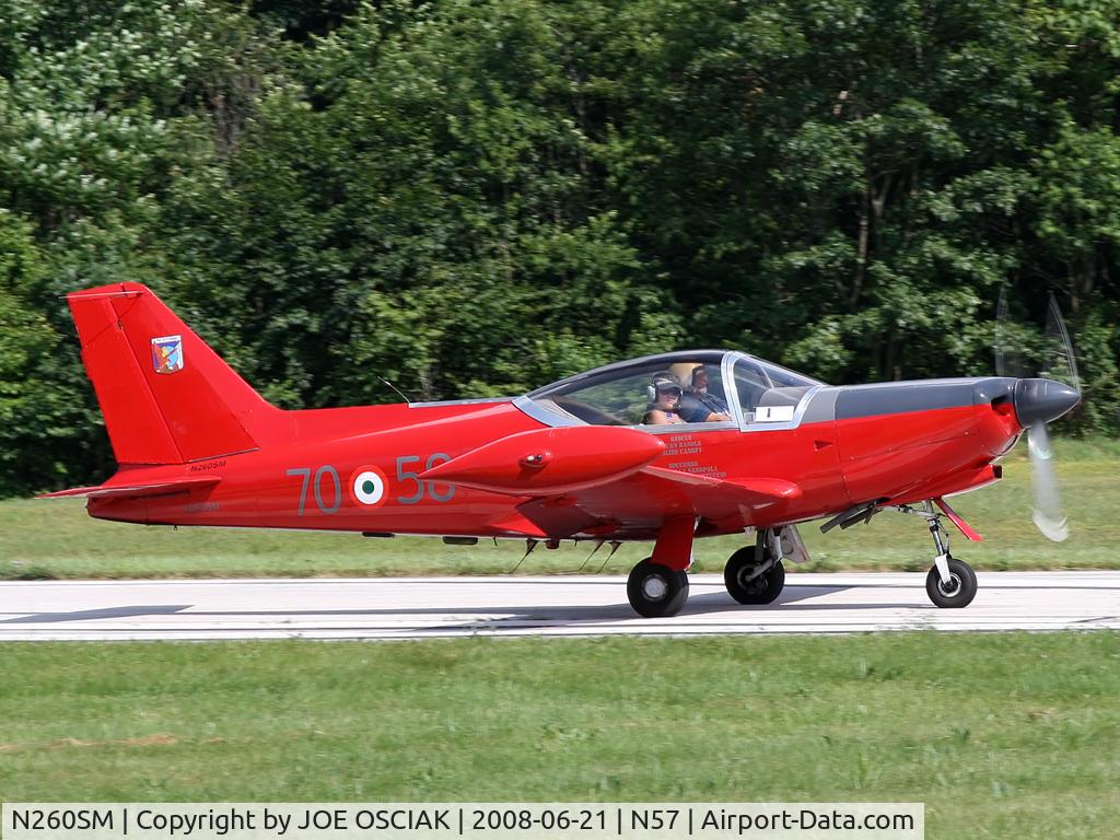 N260SM, 1970 SIAI-Marchetti F-260 C/N 2-40, Leaving New Garden