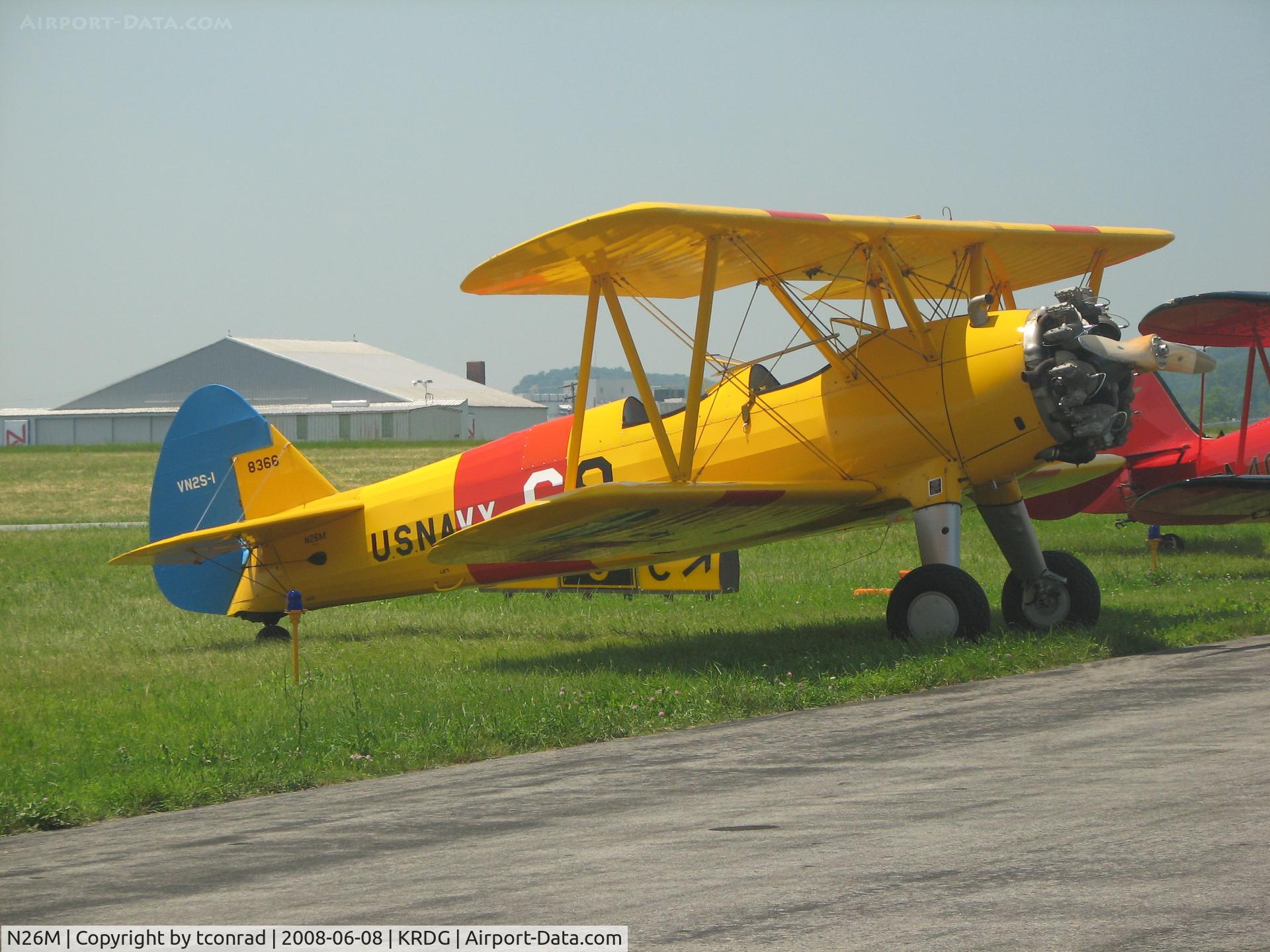 N26M, 1941 Boeing A75N1(PT17) C/N 75-1925, at Reading Airshow