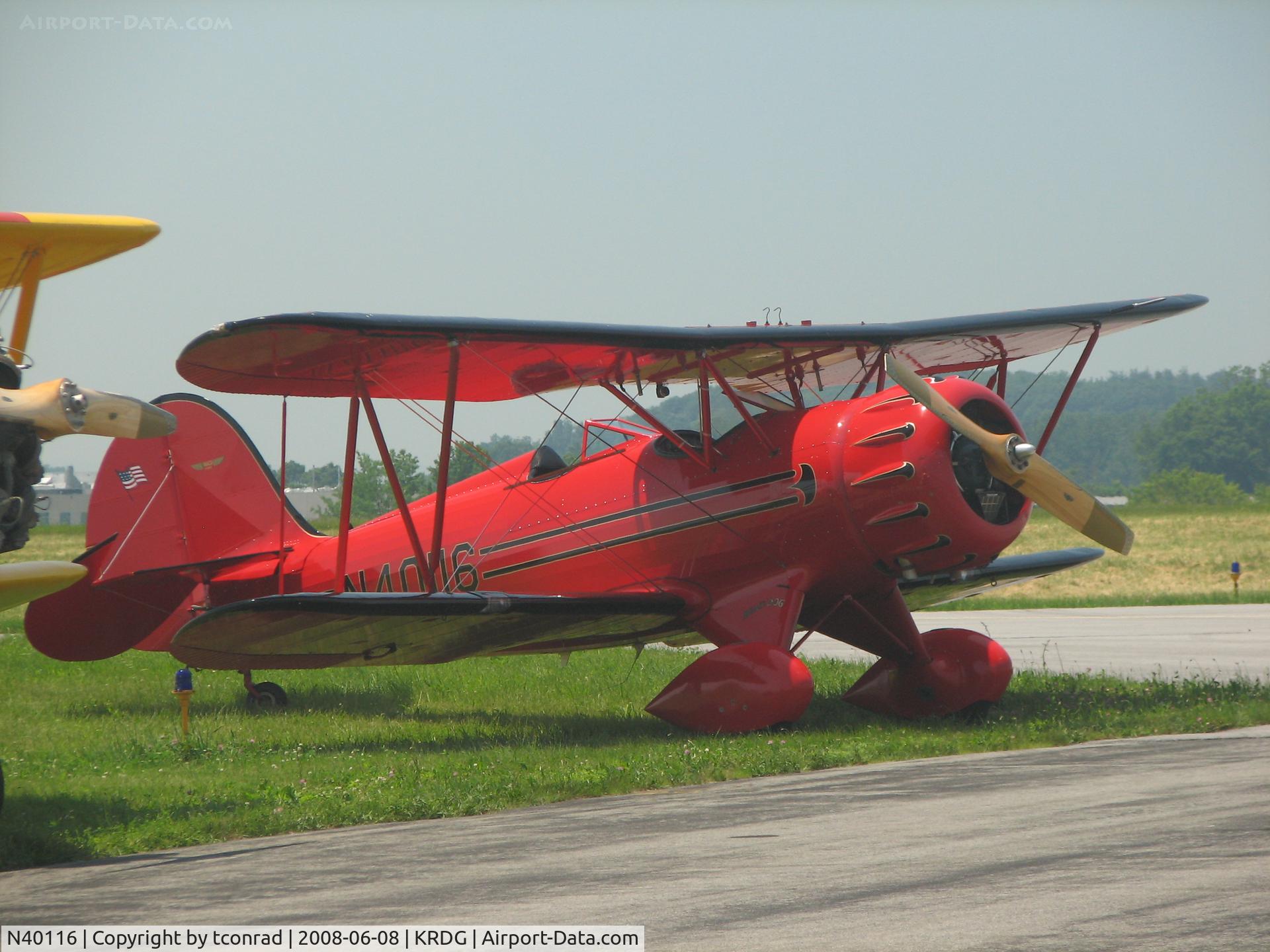 N40116, Classic Aircraft Corp WACO YMF C/N F5-024, at Reading Airshow
