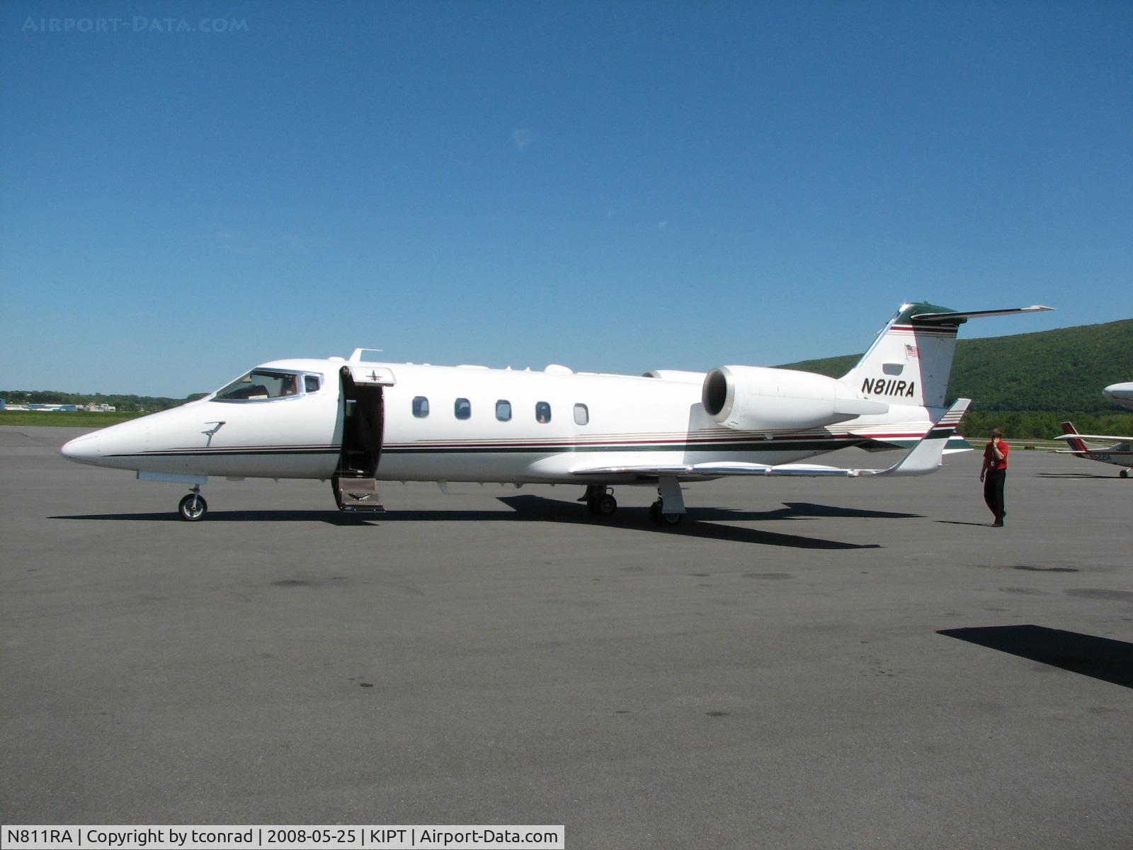 N811RA, Learjet Inc 60 C/N 264, at Williamsport, parked next to us