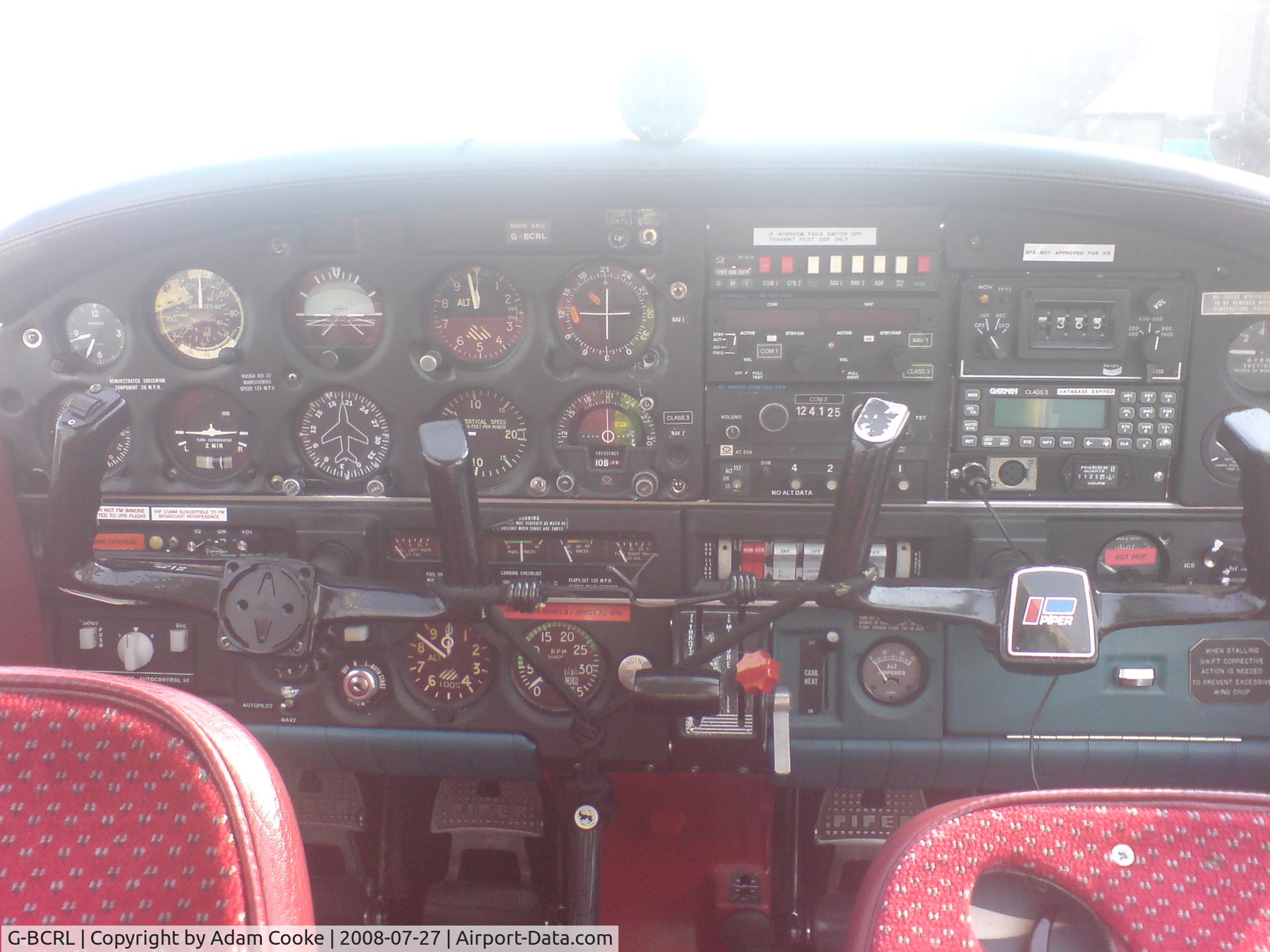 G-BCRL, 1974 Piper PA-28-151 Cherokee Warrior C/N 28-7415689, Southern Apron at Humberside