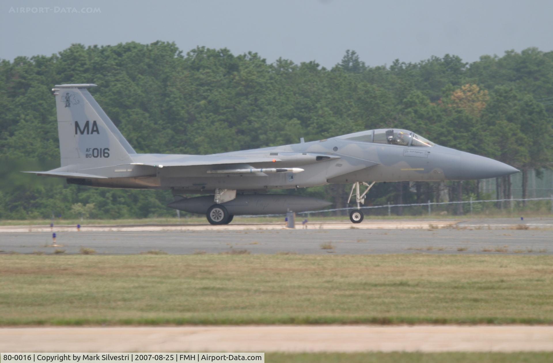 80-0016, 1980 McDonnell Douglas F-15C Eagle C/N 0655/C165, Otis ANGB 2007