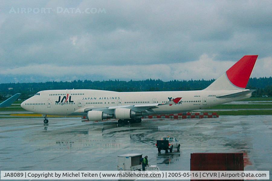 JA8089, 1992 Boeing 747-446 C/N 26342, Typical vancouverite weather for this Japan Airlines !
