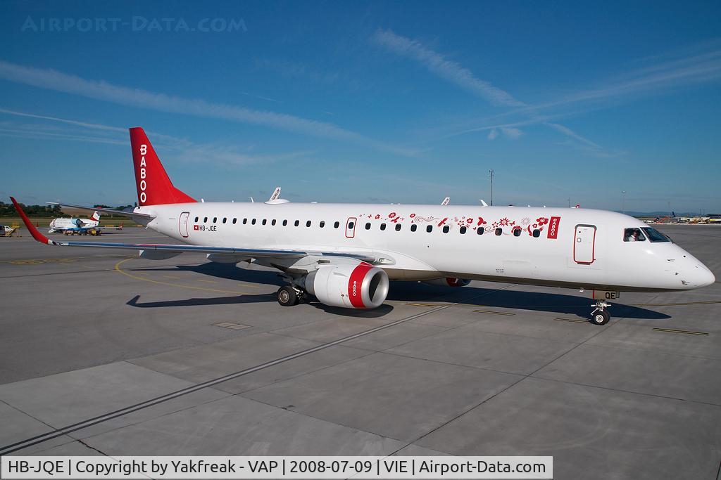 HB-JQE, 2008 Embraer 190LR (ERJ-190-100LR) C/N 19000163, Fly Baboo Embraer 190
