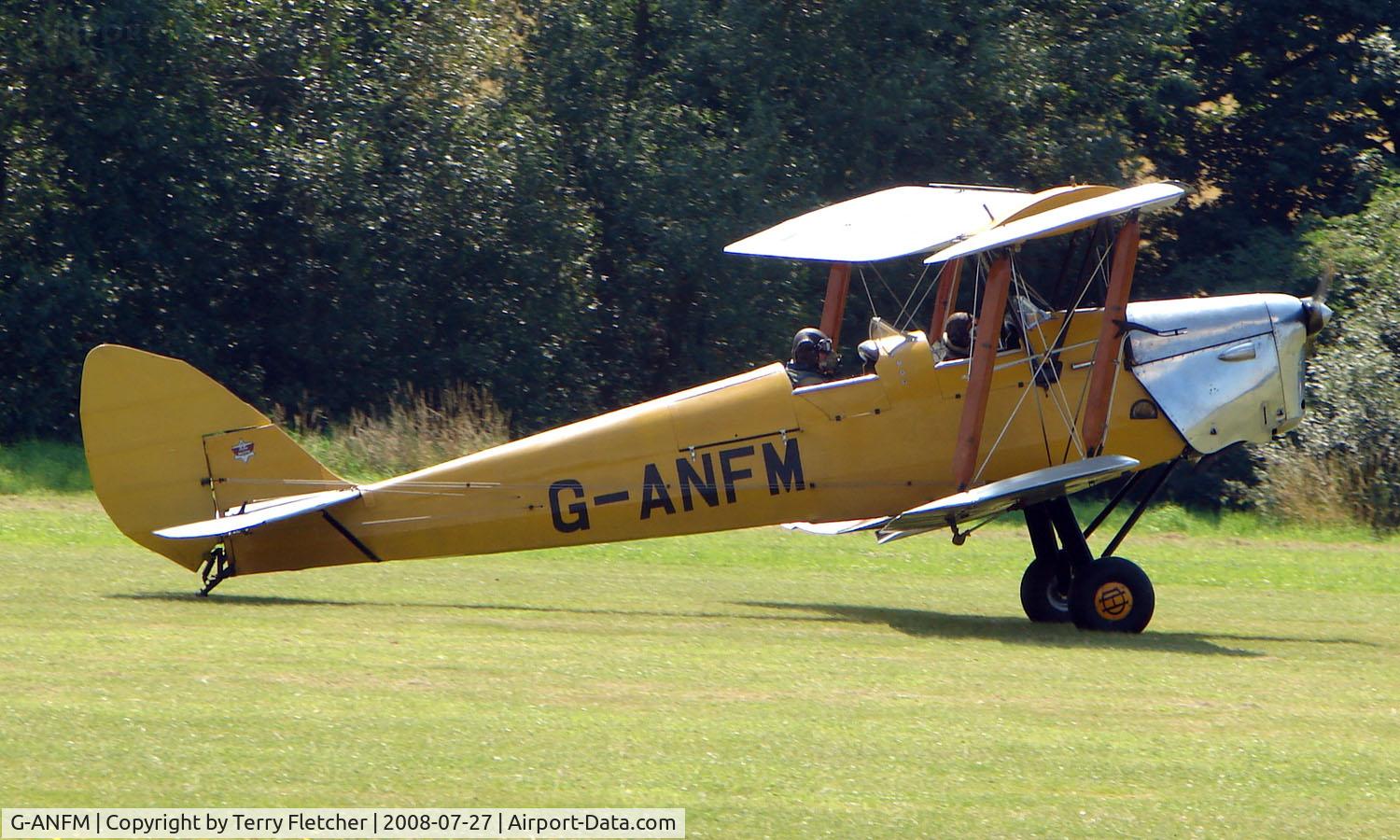 G-ANFM, 1941 De Havilland DH-82A Tiger Moth II C/N 83604, 1941 Tiger Moth - a visitor to Baxterley Wings and Wheels 2008 , a grass strip in rural Warwickshire in the UK