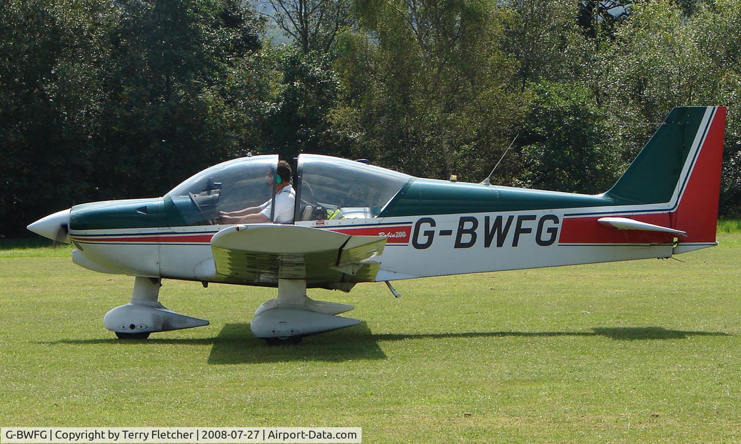 G-BWFG, 1995 Robin HR-200-100 Club C/N 293, Robin HR200 - a visitor to Baxterley Wings and Wheels 2008 , a grass strip in rural Warwickshire in the UK