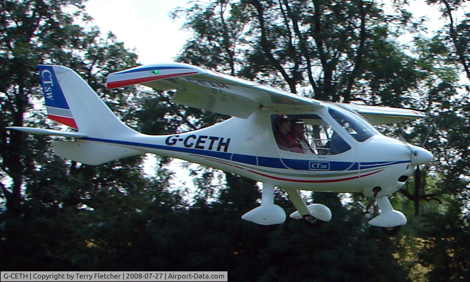 G-CETH, 2007 Flight Design CTSW C/N 8317, a visitor to Baxterley Wings and Wheels 2008 , a grass strip in rural Warwickshire in the UK