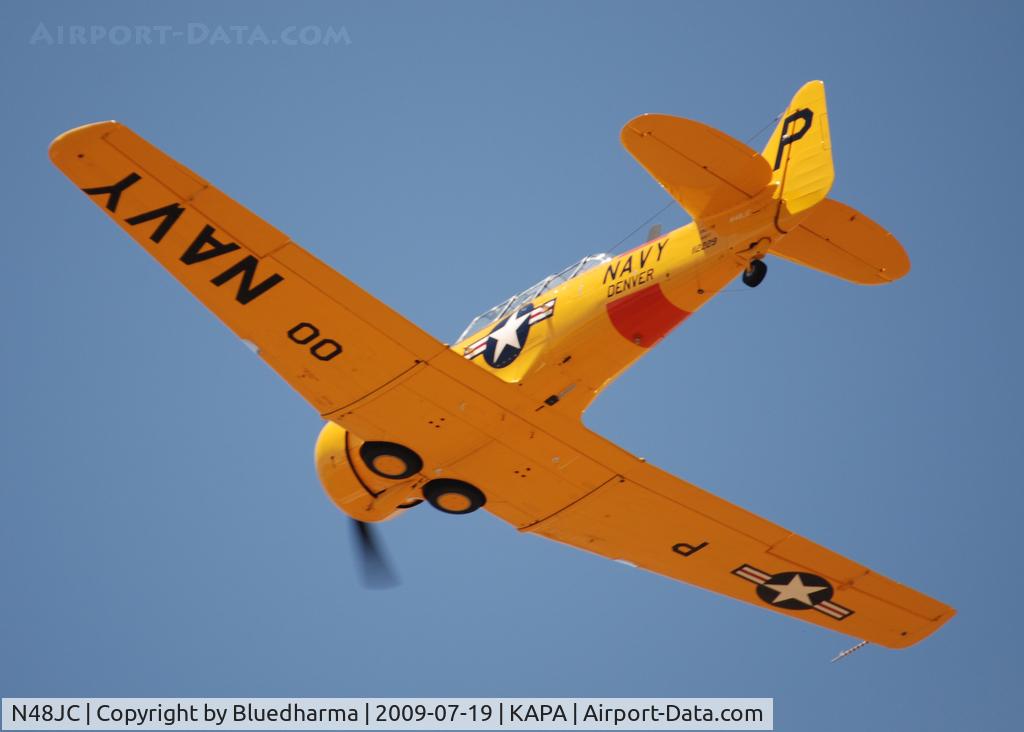 N48JC, North American AT-6G Texan Texan C/N 121-43192, Flying over APA.