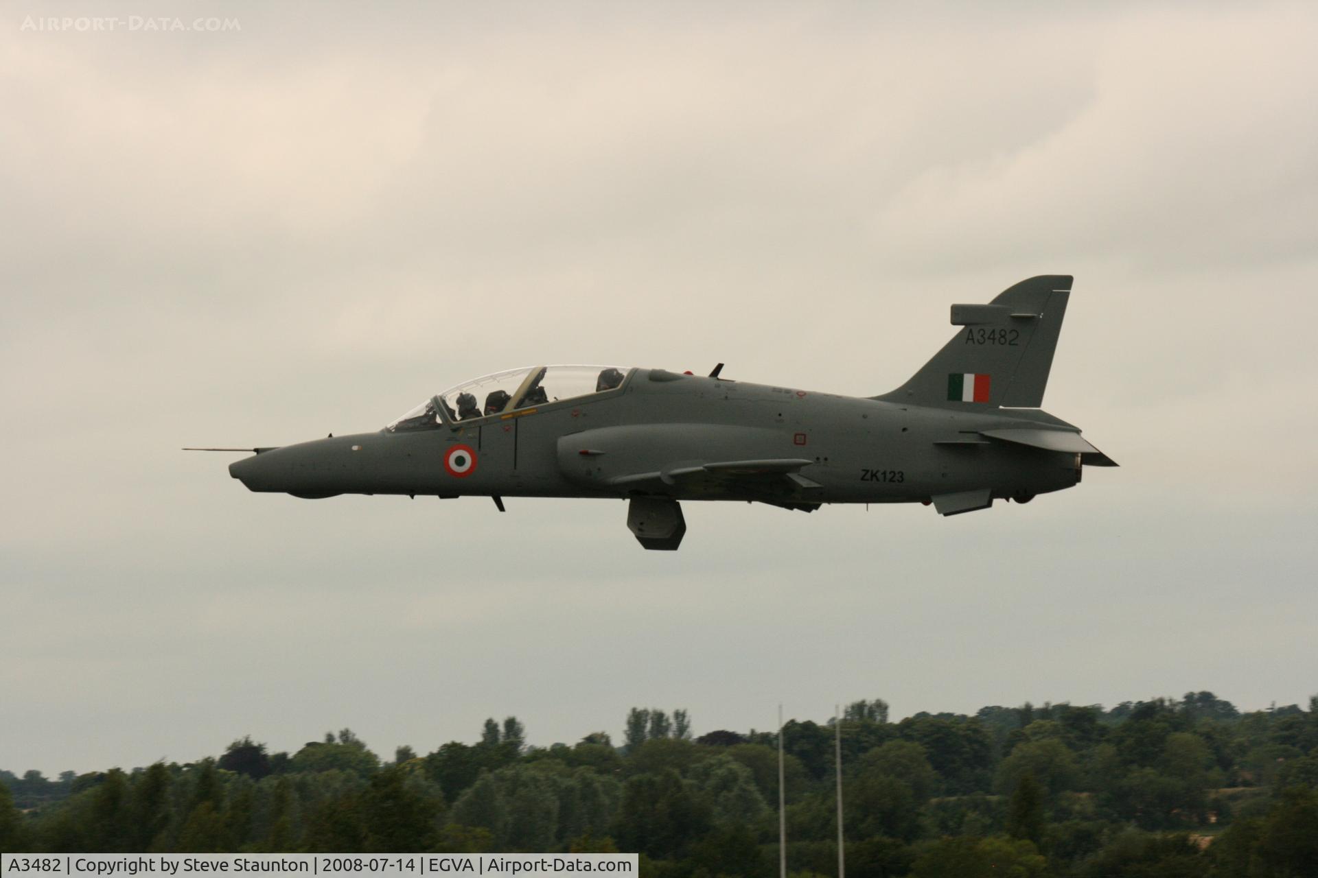 A3482, 2007 British Aerospace Hawk 132 C/N HT003/0903, Taken at the Royal International Air Tattoo 2008 during arrivals and departures (show days cancelled due to bad weather)