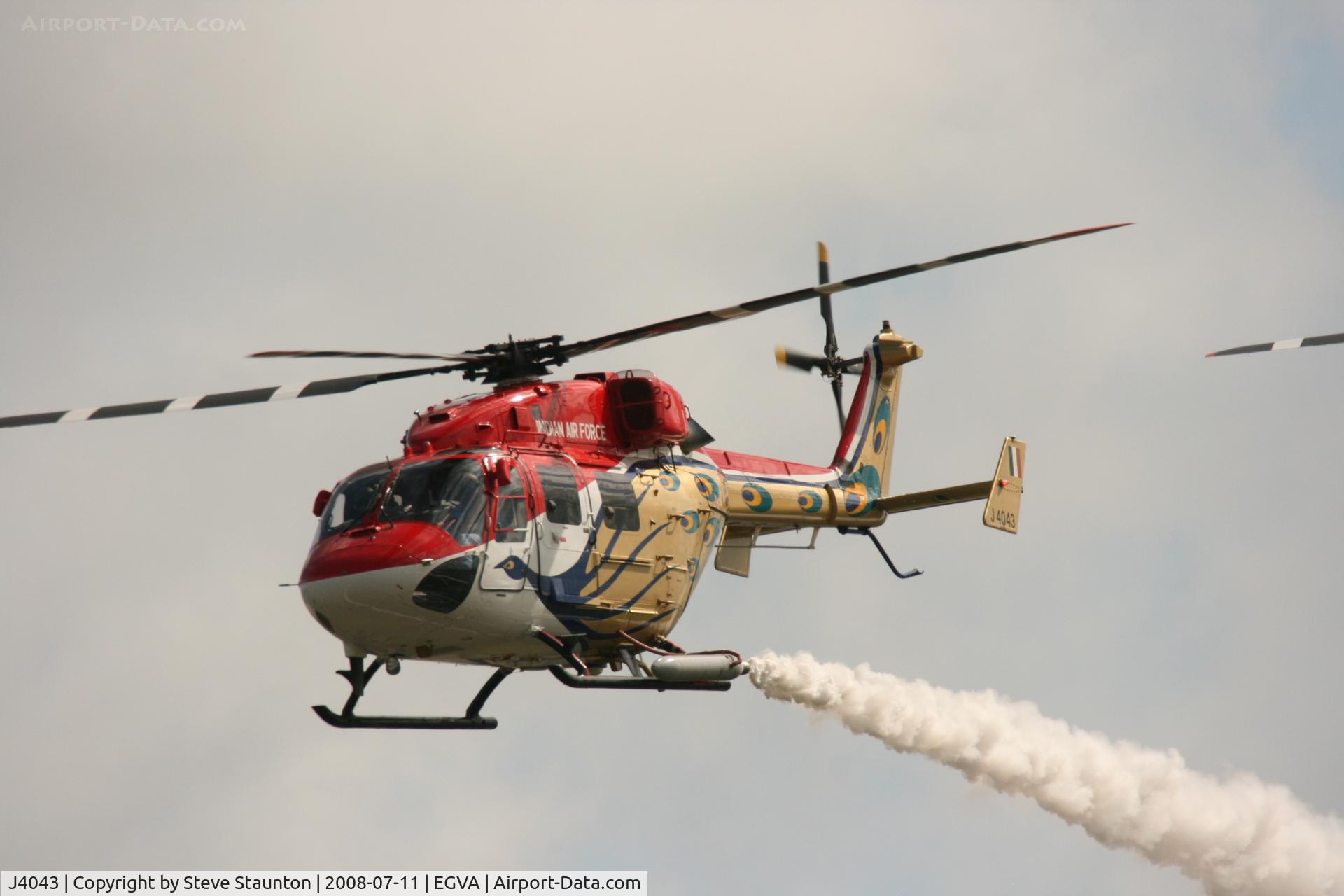 J4043, HAL Dhruv C/N DS12, Taken at the Royal International Air Tattoo 2008 during arrivals and departures (show days cancelled due to bad weather)