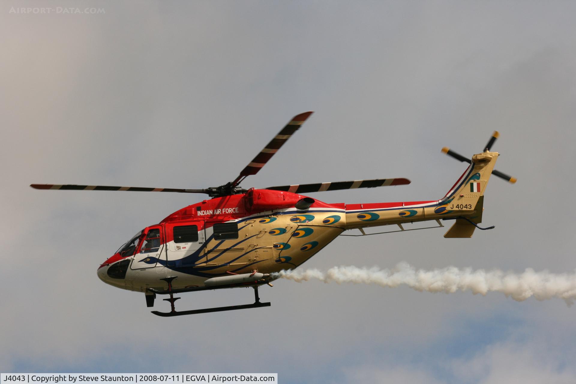 J4043, HAL Dhruv C/N DS12, Taken at the Royal International Air Tattoo 2008 during arrivals and departures (show days cancelled due to bad weather)