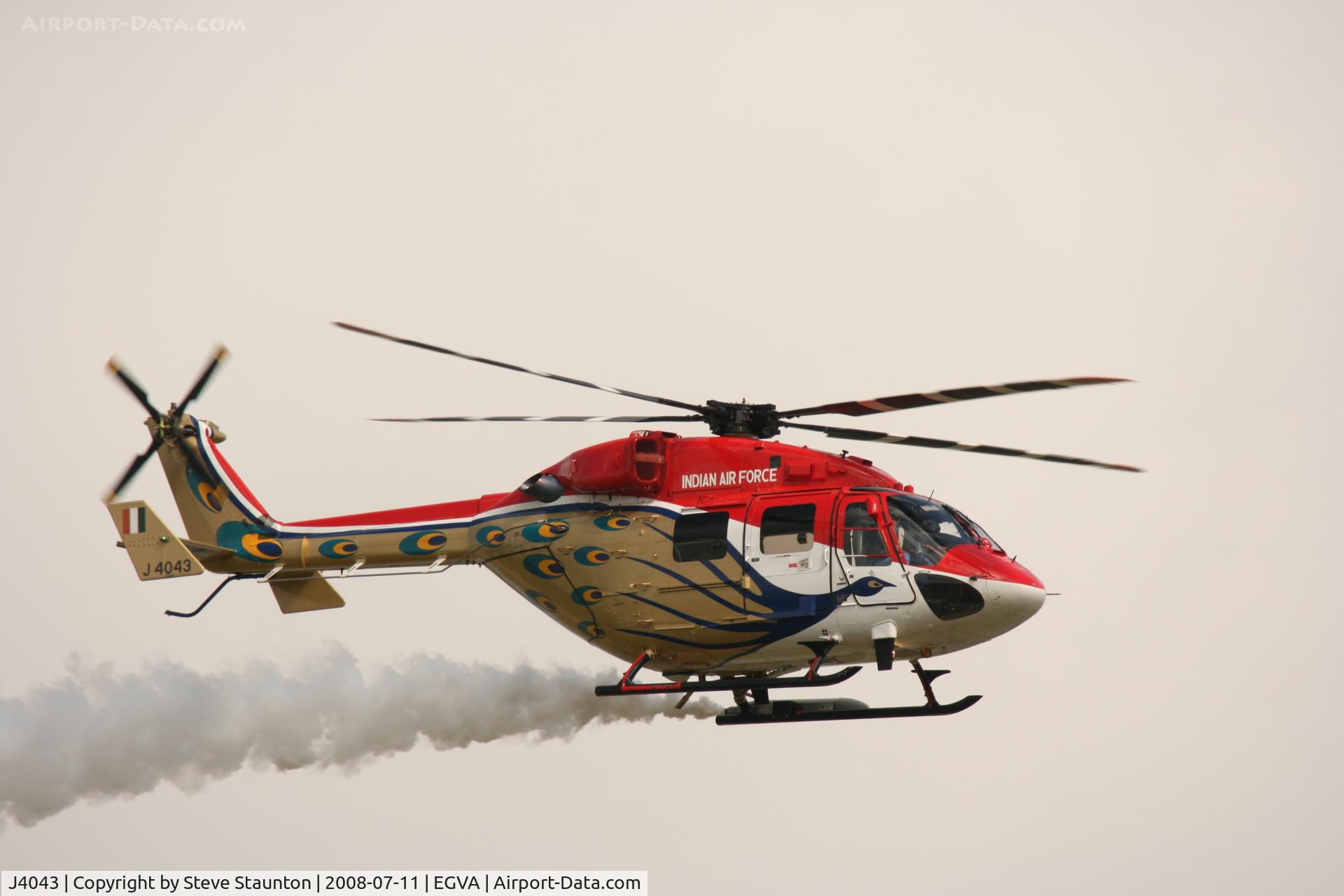 J4043, HAL Dhruv C/N DS12, Taken at the Royal International Air Tattoo 2008 during arrivals and departures (show days cancelled due to bad weather)