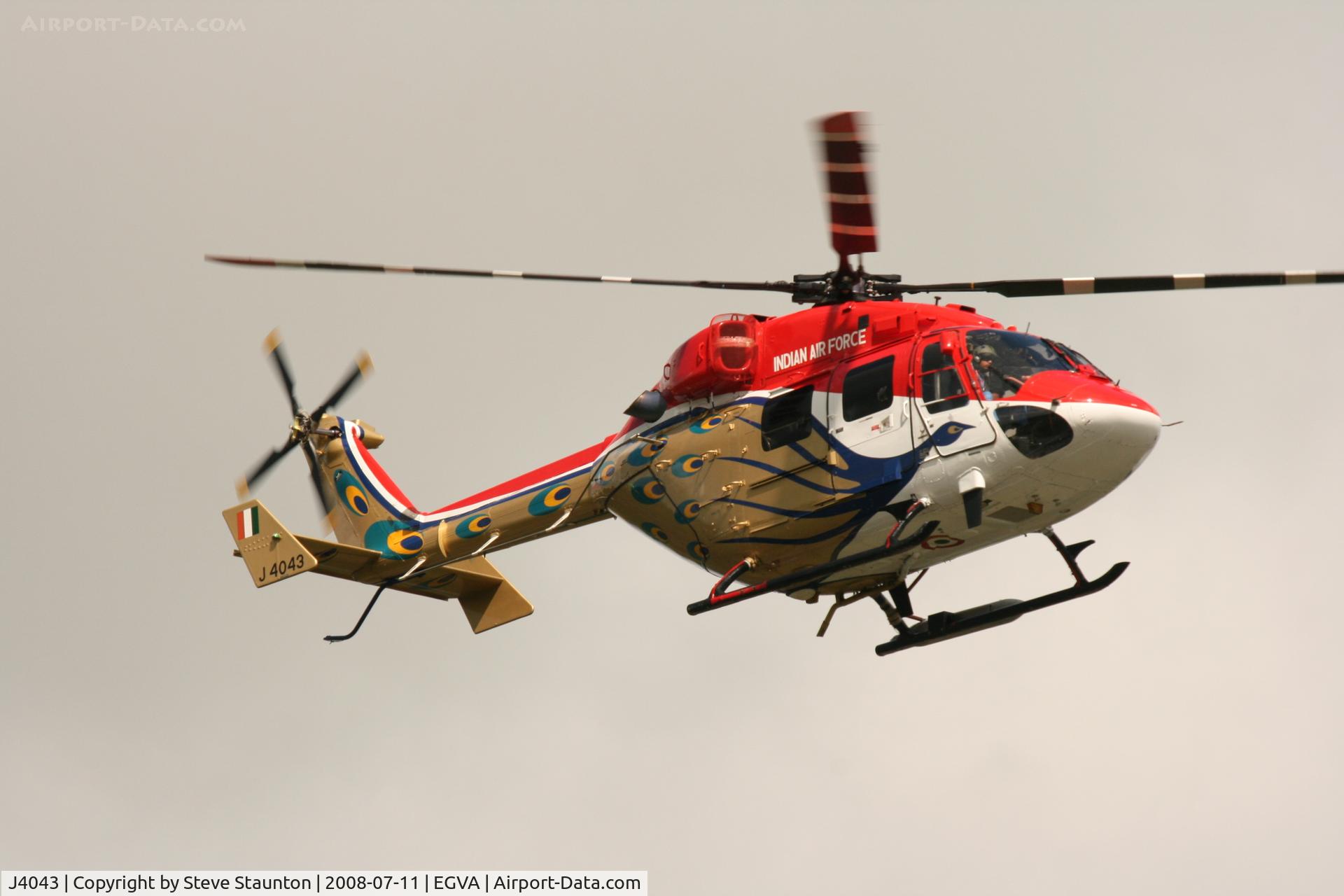J4043, HAL Dhruv C/N DS12, Taken at the Royal International Air Tattoo 2008 during arrivals and departures (show days cancelled due to bad weather)