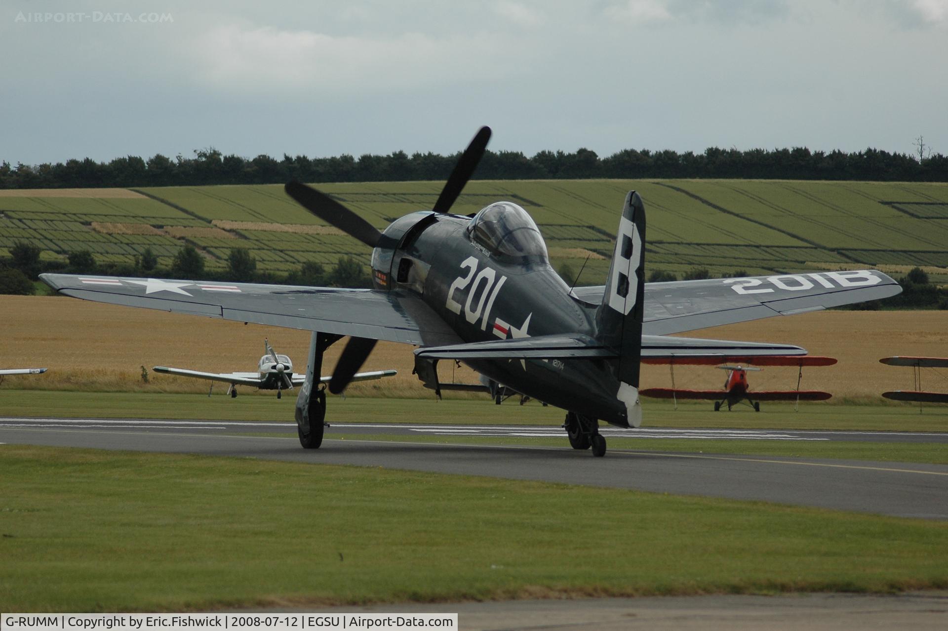 G-RUMM, 1948 Grumman F8F-2 (G58) Bearcat C/N D.1088, 1. The Bearcat at Duxford Flying Legends Air Show July 2008