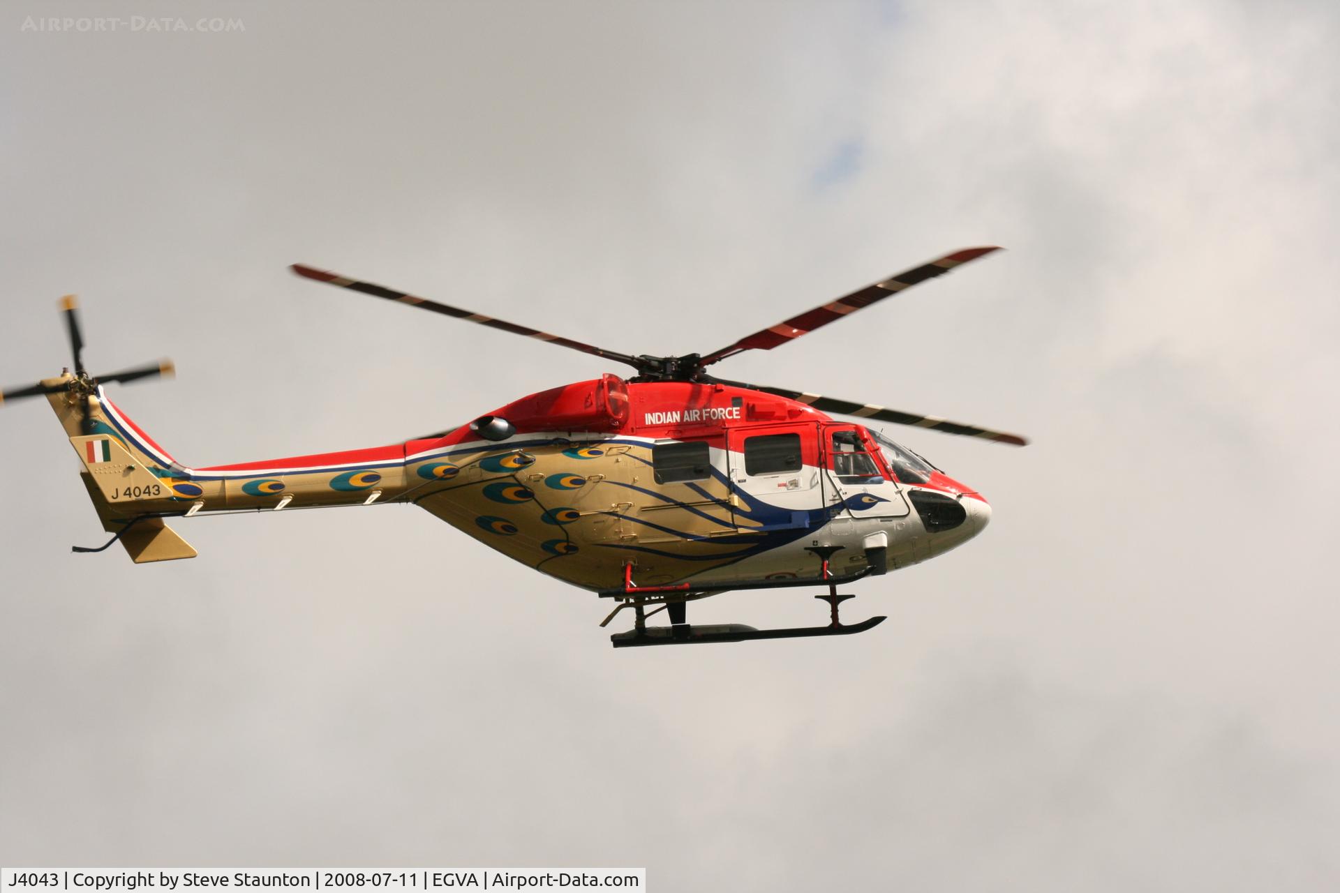 J4043, HAL Dhruv C/N DS12, Taken at the Royal International Air Tattoo 2008 during arrivals and departures (show days cancelled due to bad weather)